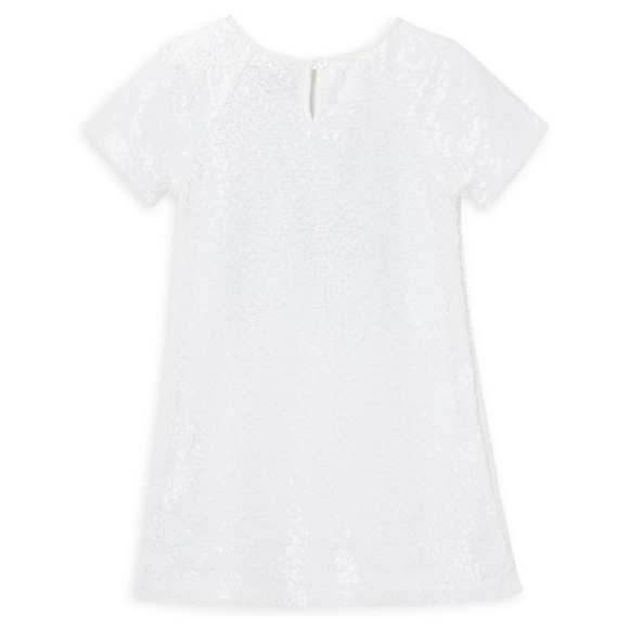 Peek Kids Girl's White Allover Sequins Save the Arctic Short Sleeve Dress 8 - Picture 12 of 12